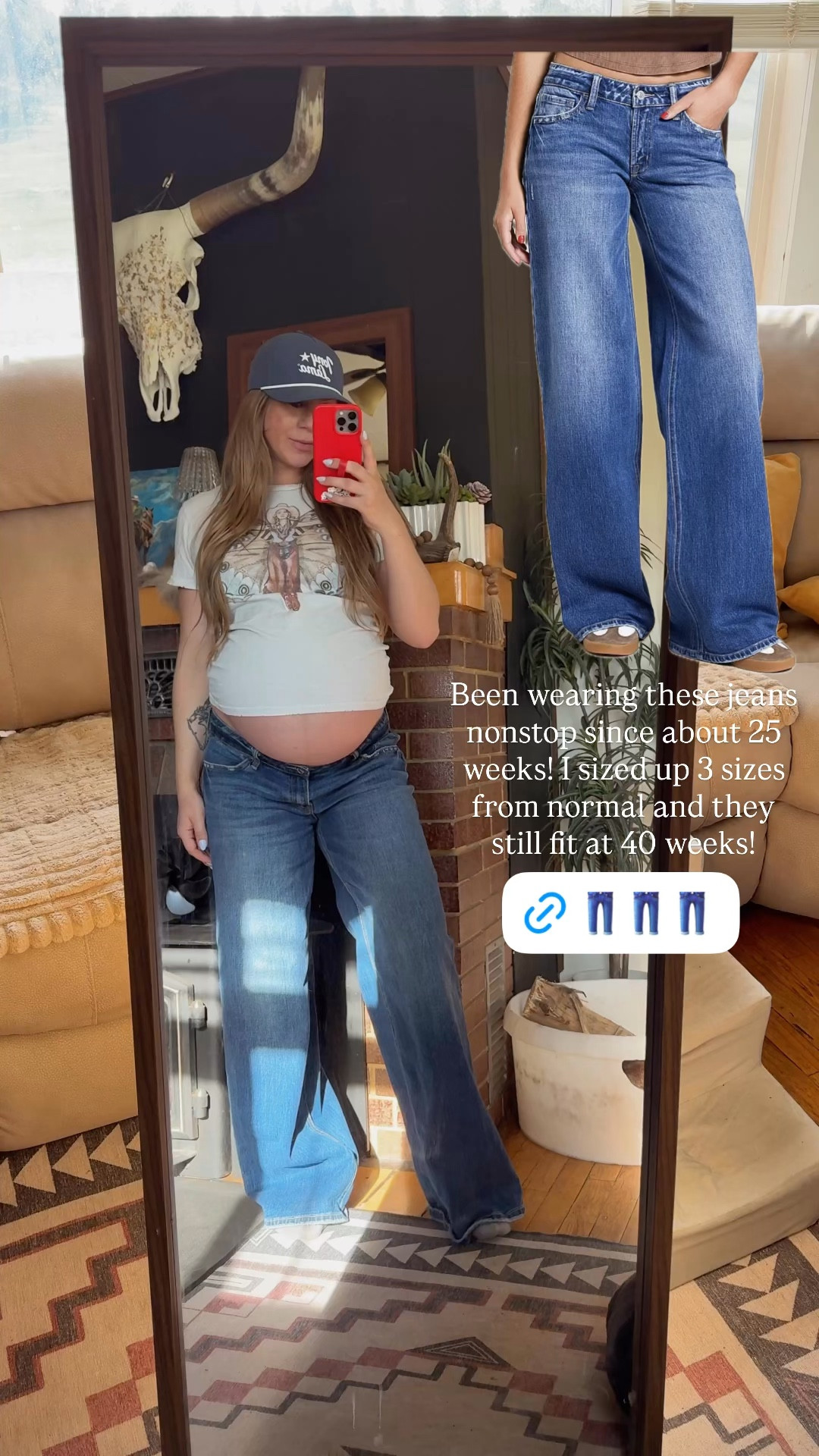 Normally a size 27, wearing a size 30 for the bump 🤰🏼

#LTKBaby #LTKootd #LTKBump