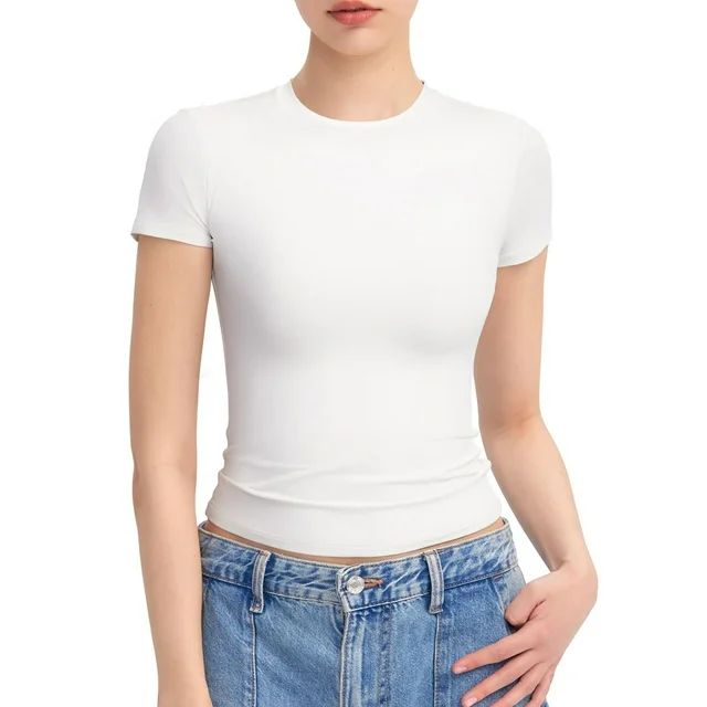 Dorkasm T Shirts for Women, Womens Basic T-Shirts Scoop Neck Short Sleeve Crop Tops Sexy Summer T... | Walmart (US)