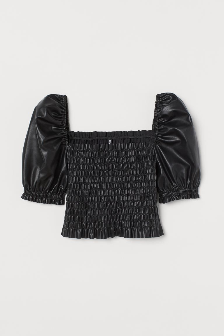 Faux Leather Blouse | H&M (US)