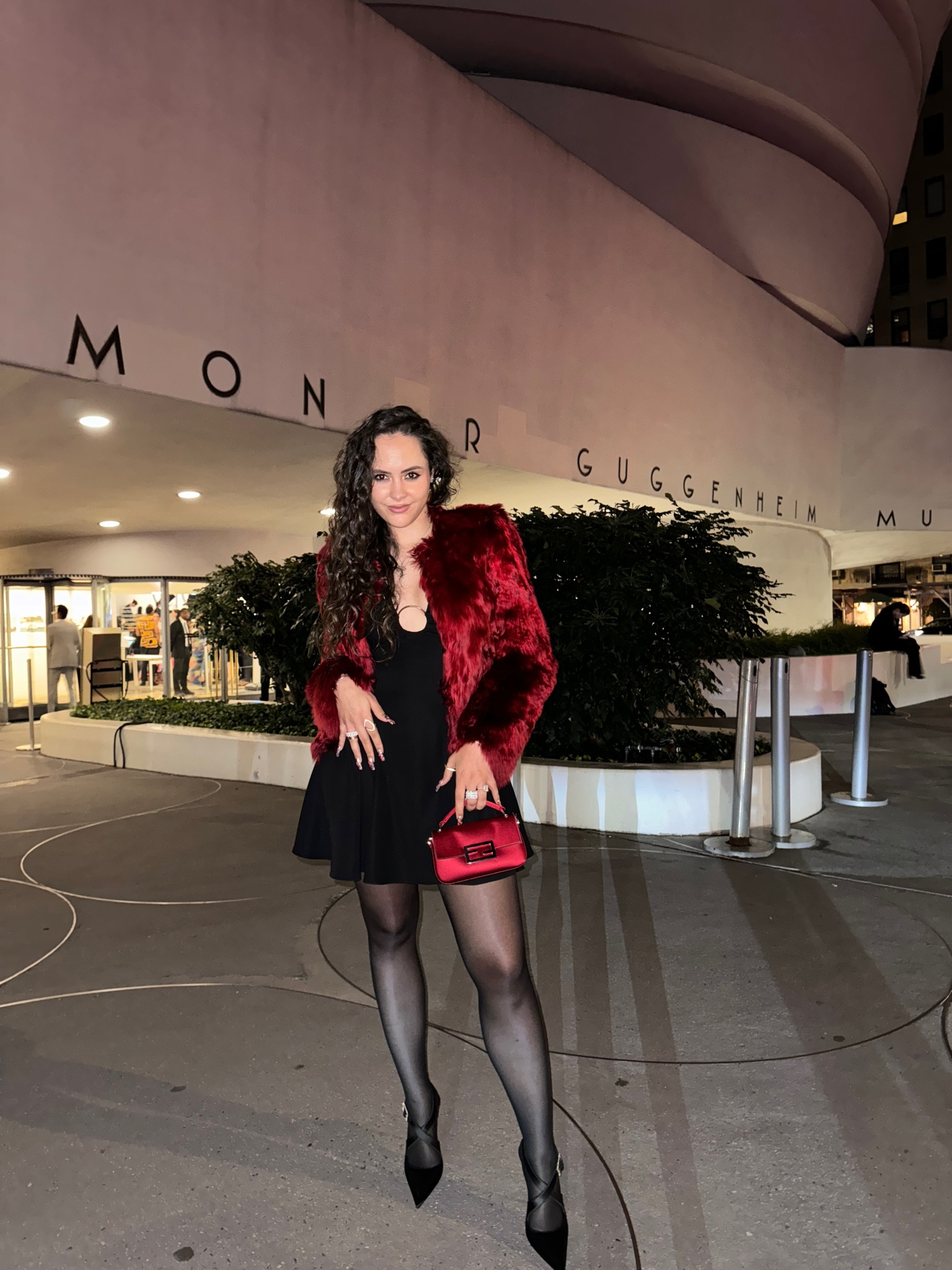 Red velvet jacket, black dress, point toe heels, red mini handbag

#LTKSeasonal #LTKeurope #LTKparties