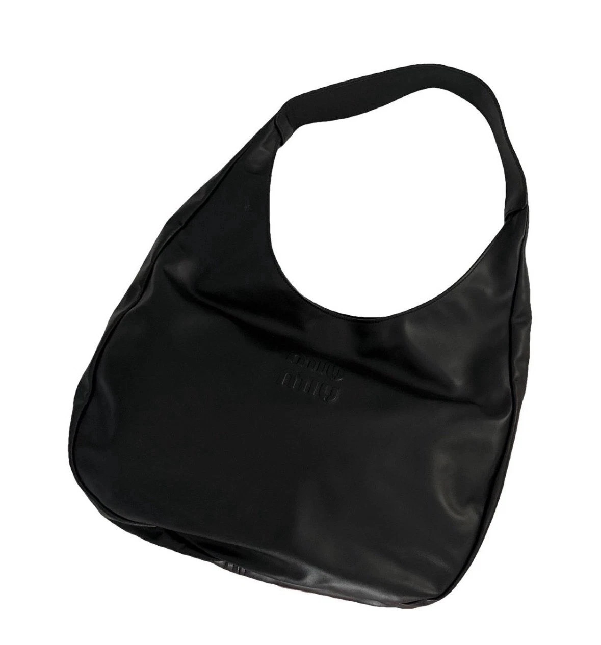 Miumiu Nappa Hobo Bag Leather Black | eBay UK