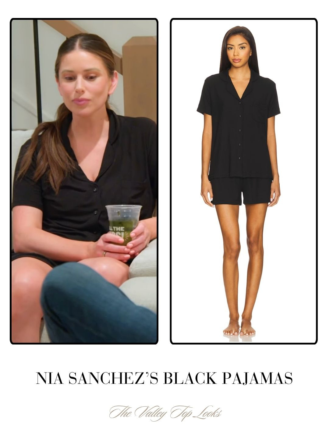Nia Sanchez's Black Pajamas on The Valley Season 3 Episode 2  

 