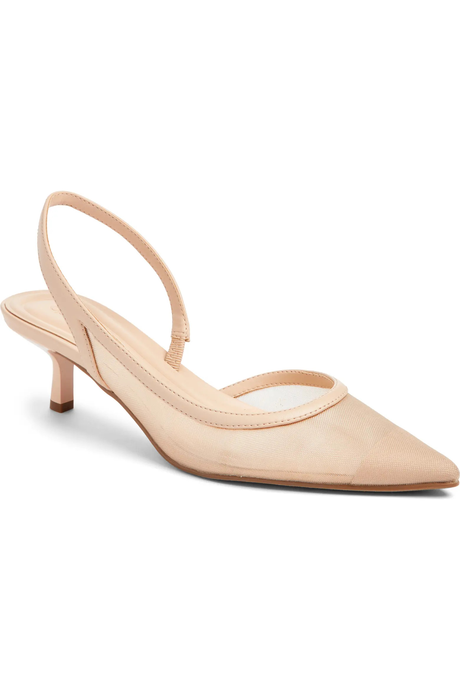 Corina Half d'Orsay Kitten Heel Slingback Pump (Women) | Nordstrom | Nordstrom