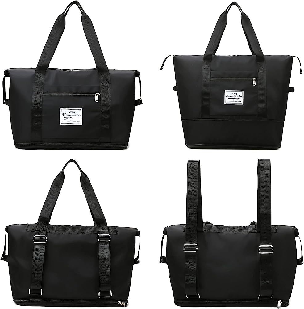 Lightweight Expandable Double Shoulder Strap&Capacity Travel Duffel Bag, Sports Tote Gym Bag, Should | Amazon (US)