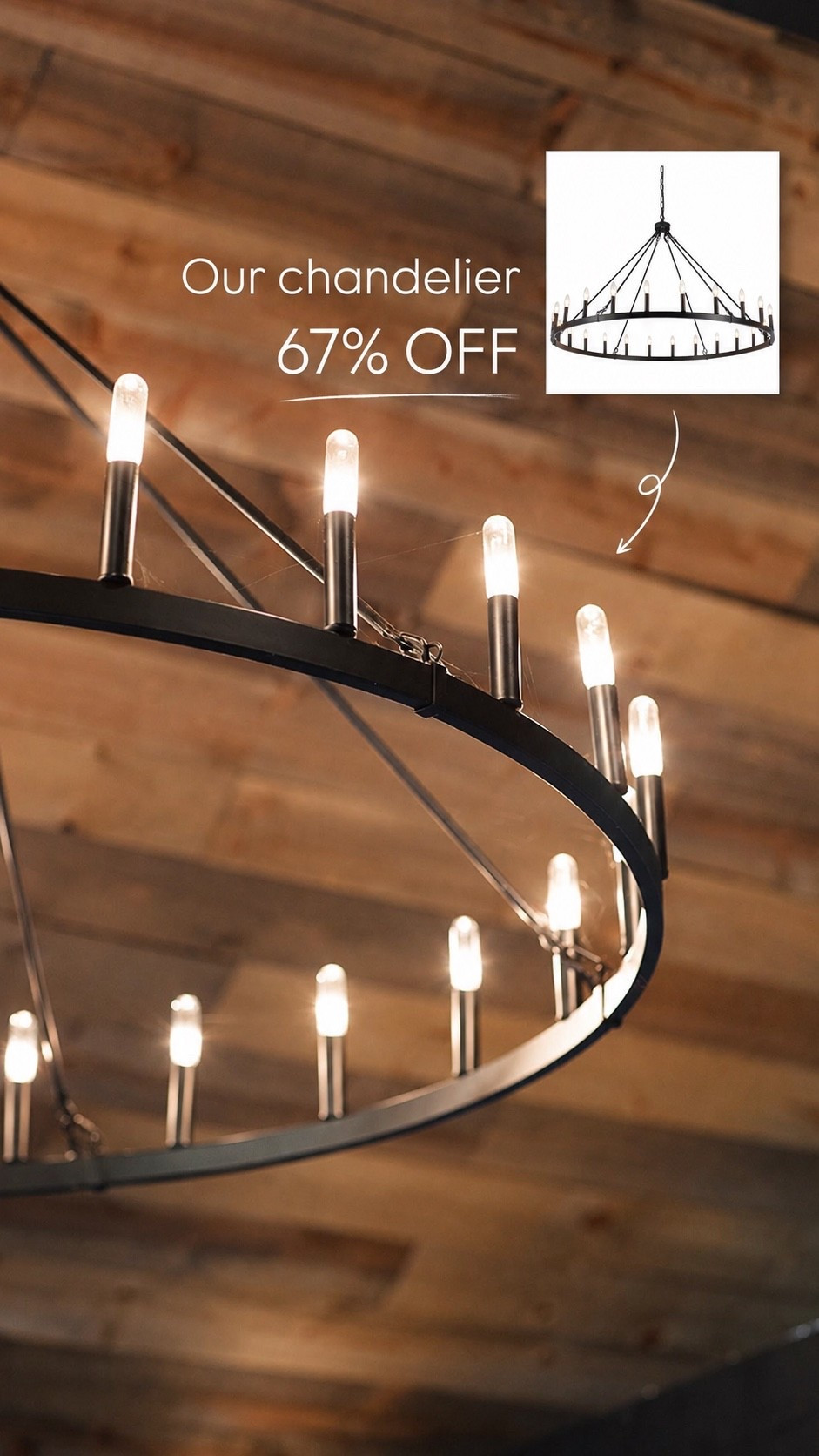 Wayfair Chandelier 67% Off

Our oversized black wagon wheel chandelier is currently 67% off at Wayfair! This statement light has been one of the most-asked-about pieces in our home and is perfect for a large dining room, great room, vaulted ceiling, or rustic modern space. Such a good designer look for less at this price.

#LTKHome #LTKSaleAlert