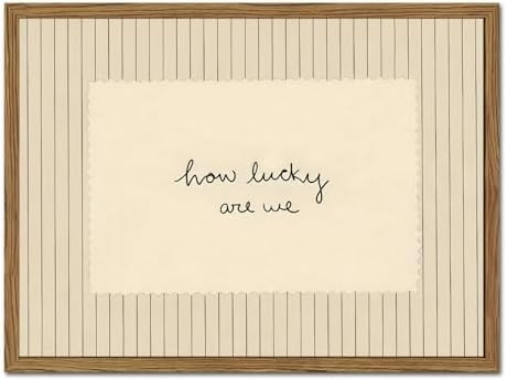 How Lucky Are We Wall Art Trendy Preppy Inspirational Quote Sign Wall Decor Picture Vintage Strip... | Amazon (US)