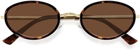 BOTEN Retro Oval Sunglasses for Women 90s Small Gold Frame Sun Glasses Lightweight Cute Chic Sunn... | Amazon (US)