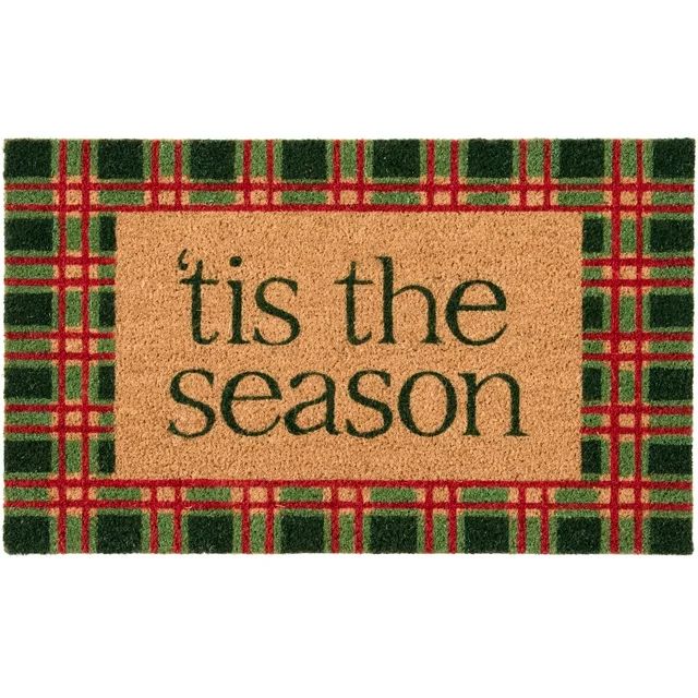 Holiday Time Tis the Season Coir Doormat, 18" x 30" | Walmart (US)