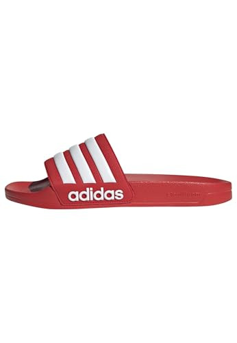 adidas Adult Adilette Shower Vivid Red/White/Vivid Red 16 | Amazon (US)