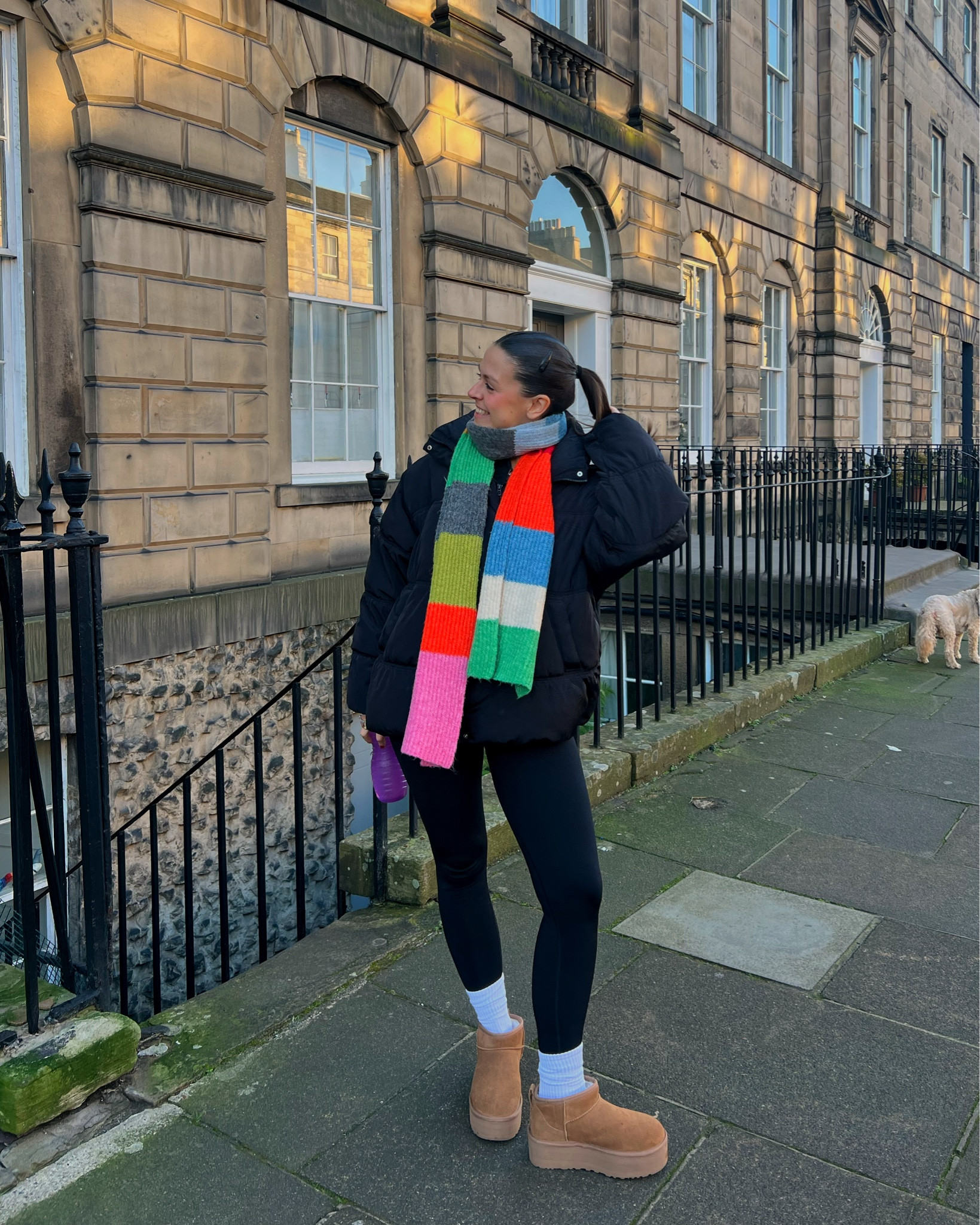 i’m obsessed with this rainbow scarf🌈💖⭐️🧚🏽‍♀️ off to pilates !! 

#LTKgiftguide #LTKuk #LTKwinter