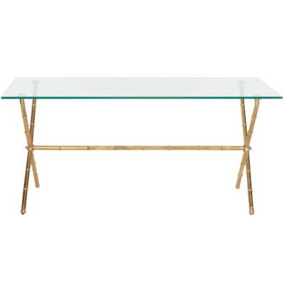 Brogen Accent Table - Clear/Gold - Safavieh | Target