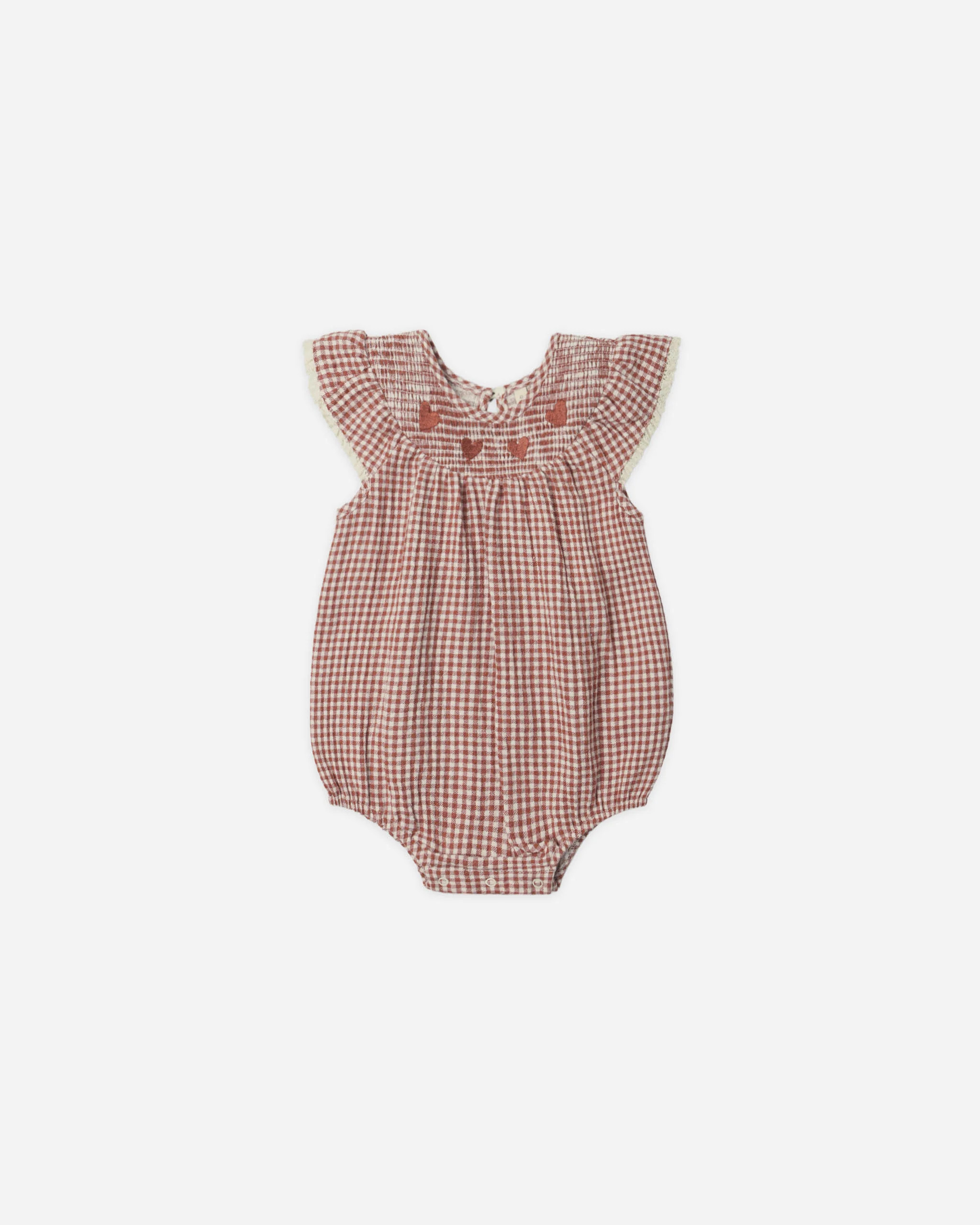 Lenore Romper Red Gingham | Rylee + Cru