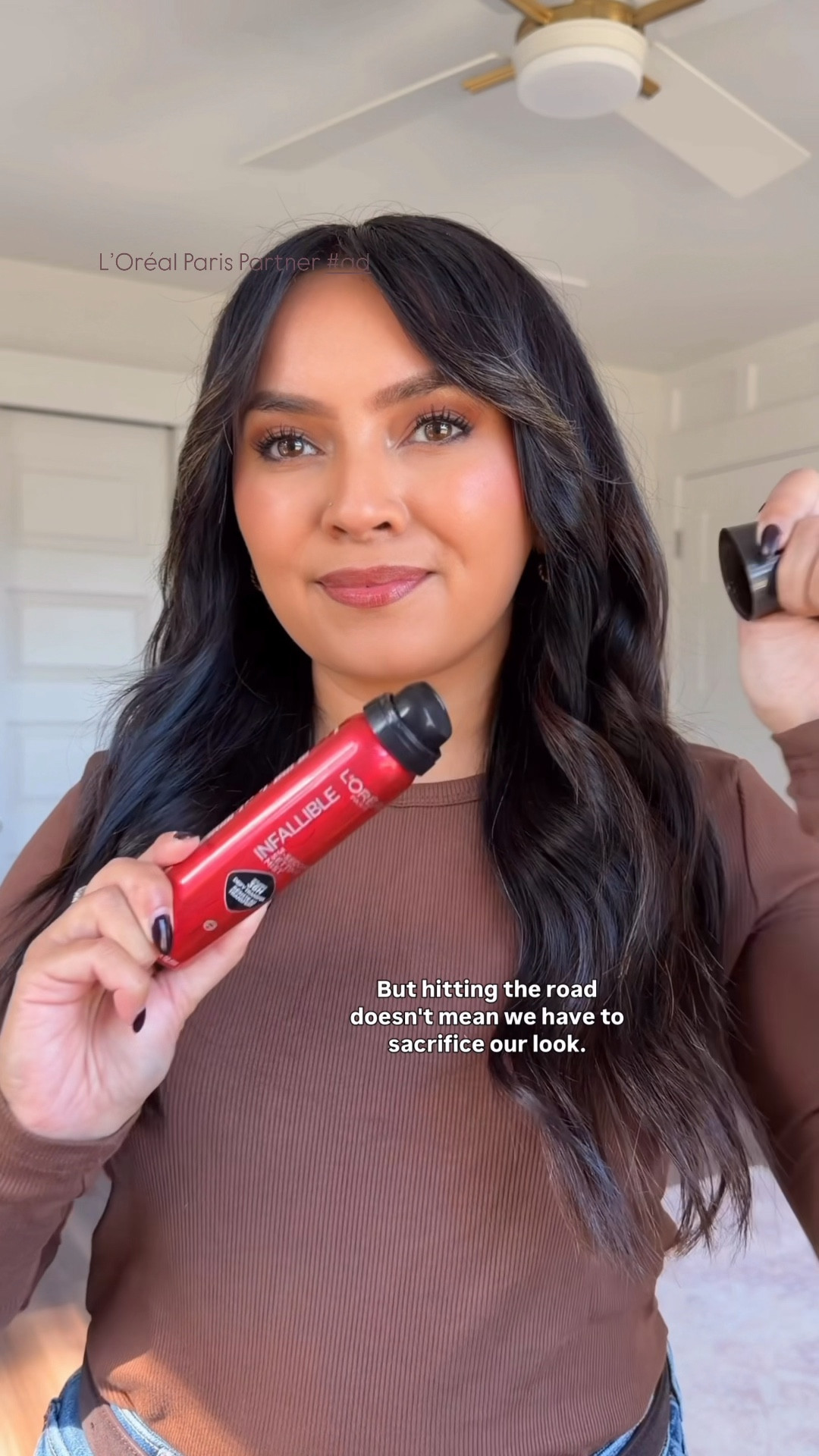 #LOrealParisPartner #ad It’s the holiday travel season which means long days on the go.
Before heading out I used the L’Oréal Paris Infallible 3-Second Setting Spray and my makeup still looks fresh hours later.
Just one quick mist locks in lip, eye, and face makeup for up to 36 hours transfer-resistant, sweat-proof, and smudge-proof.
No cracking, no caking, just a flawless finish from take-off to arrival. PLUS the Infallible Setting Spray is TSA carry-on approved!

#LOrealParisMakeup #LOrealParisCosmetics #TargetPartner #Target @lorealparis @target @targetstyle
@shop.ltk #liketkit


#LTKBeauty #LTKFindsUnder50 #LTKHoliday