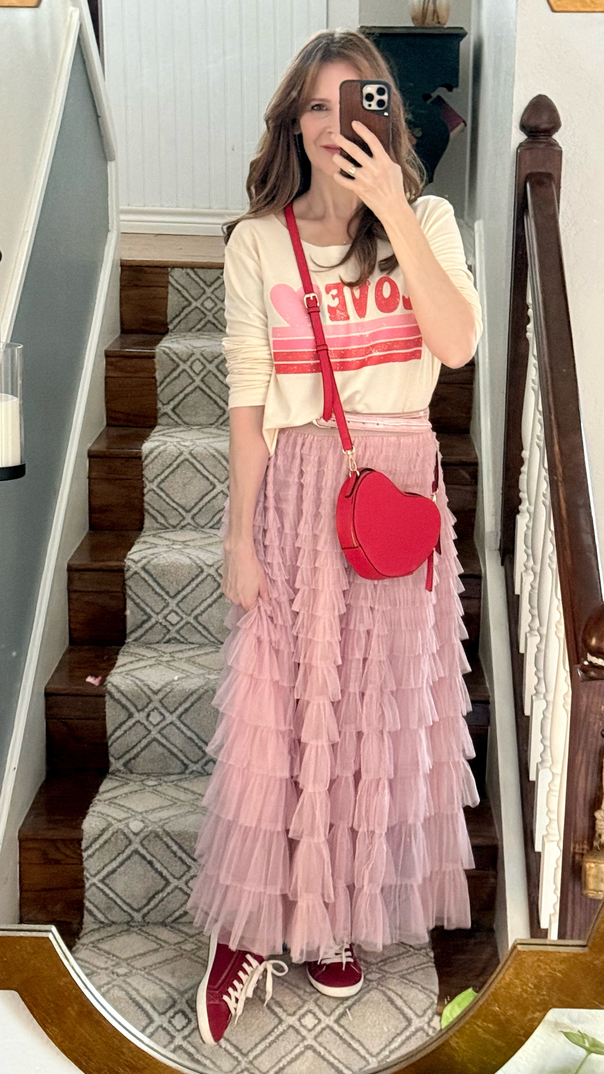 Cute and comfortable Valentines inspiration. Head to my page to see how I cropped the shirt.  

#LTKStyleTip #LTKShoeCrush #LTKBeauty