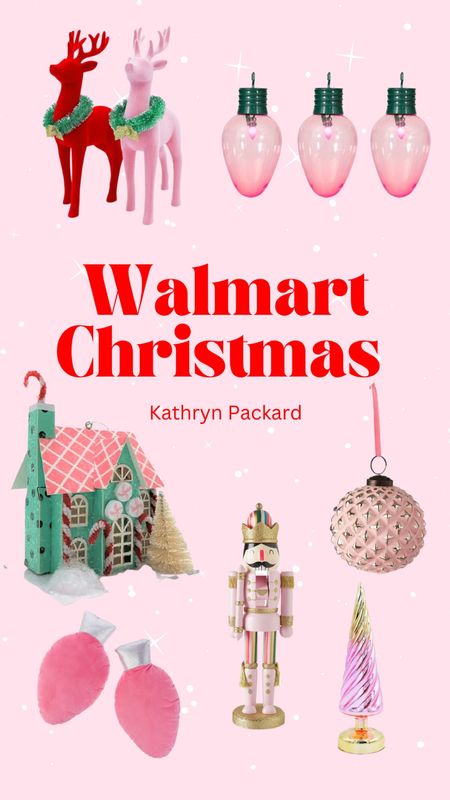 Walmart Christmas decor Walmart Christmas decorations pink nutcracker pink ornaments pink reindeer pink lights gingerbread house Christmas house Christmas pillows Walmart signs Walmart Christmas￼

#LTKSeasonal #LTKhome #LTKHoliday