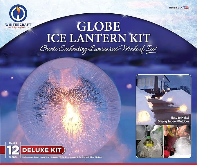 Globe Ice Lantern Deluxe Kit W/LED - Makes 12 Small/Large Globes Ice Lanterns | Includes 3 Reusab... | Amazon (US)