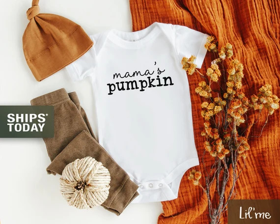 Mama's Pumpkin Baby Onesie® Fall Baby Onesie®s, Cute Fall Onesie®, Pumpkin Baby Onesie®s | Etsy (US)