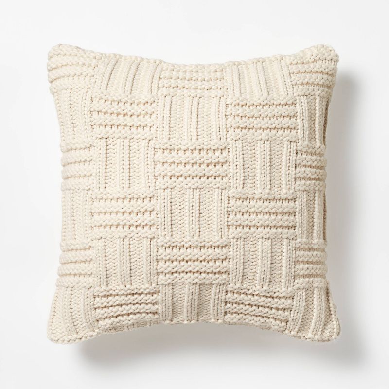 Basket Weave Knit Throw Pillow - Threshold™ designed with Studio McGee | Target