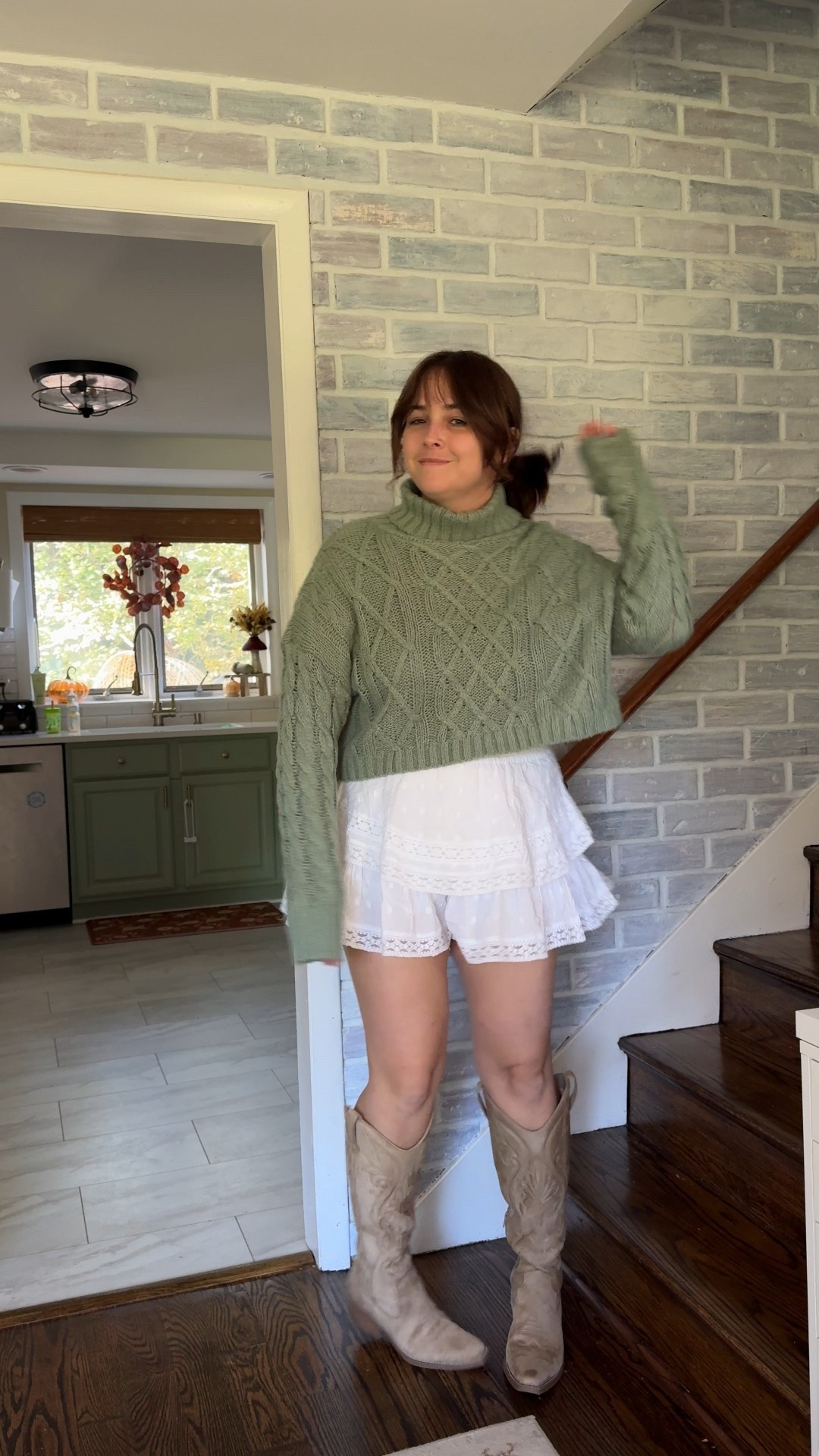 cute fall outfit idea ☺️

Some of these pieces like the crop cable knit turtleneck and white ruffle shorts are old so I can’t list sizing details.

#ltkmidsize #ltkseasonal #ltksalealert

#LTKStyleTip #LTKFindsUnder100 #LTKFindsUnder50