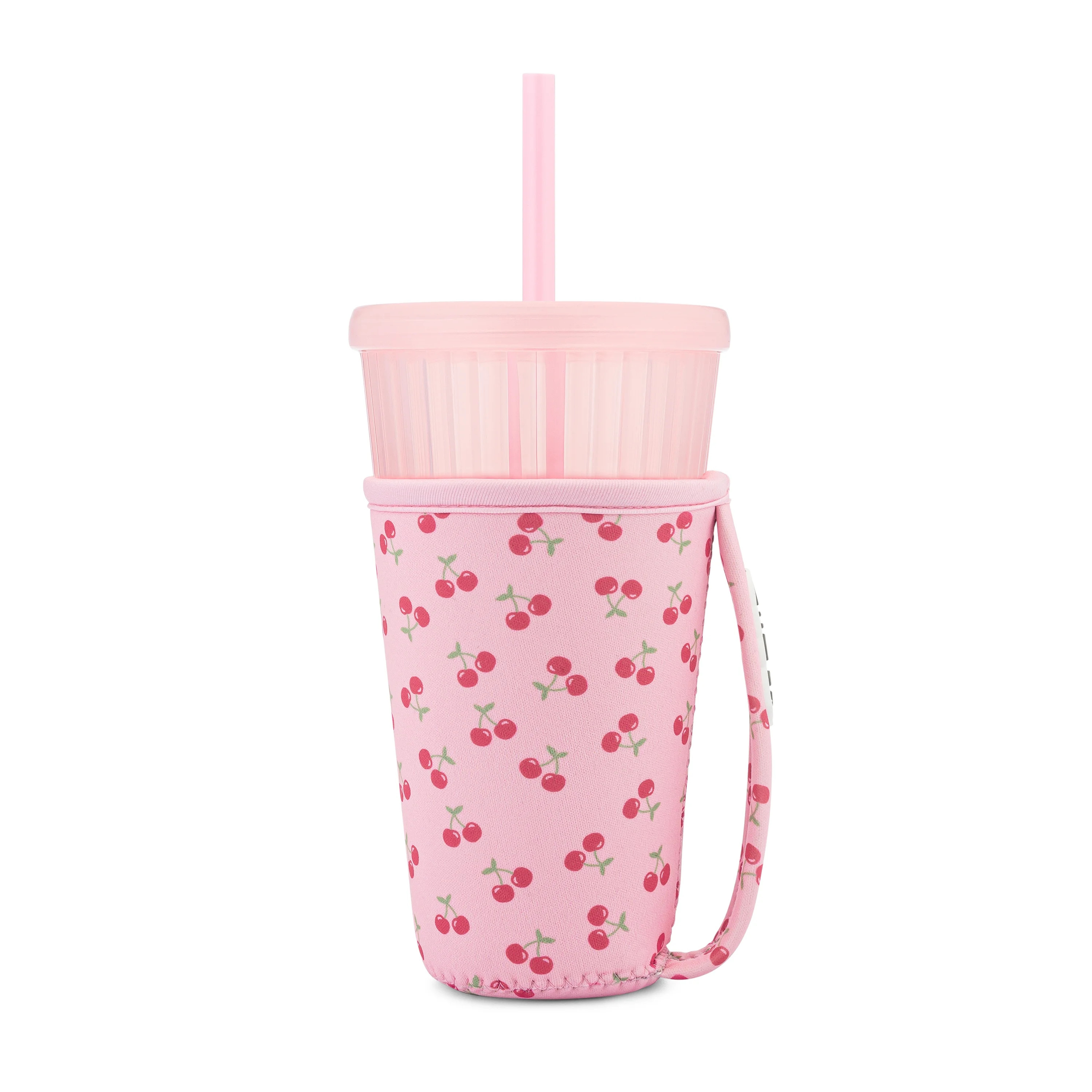 Ello Iced Coffee Cooler 24Oz Plastic Pink Cherries - Walmart.com | Walmart (US)