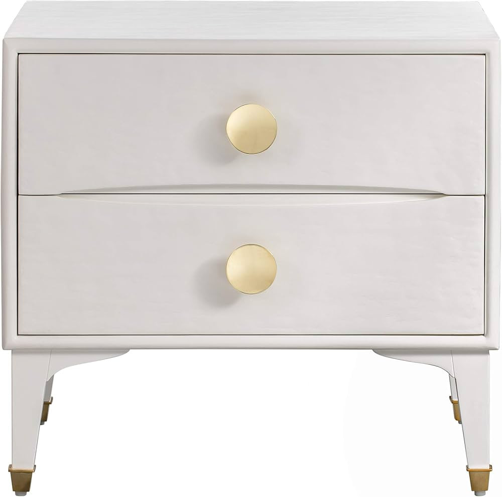 TOV Furniture Divine Modern 2 Drawer Nightstand, 25" White | Amazon (US)