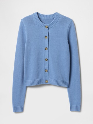 100% Cotton Crewneck Cardigan | Gap (US)