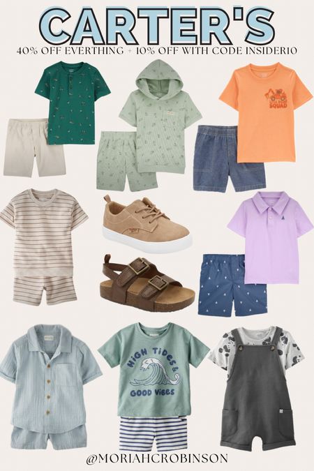 Carter's - 40% off + extra 10% off with code INSIDER10!

Toddler, baby boy,Easter, spring break, spring outfit,summer fashion,summer outfit, vacation outfit, resort wear

#LTKkids #LTKsalealert #LTKfindsunder50