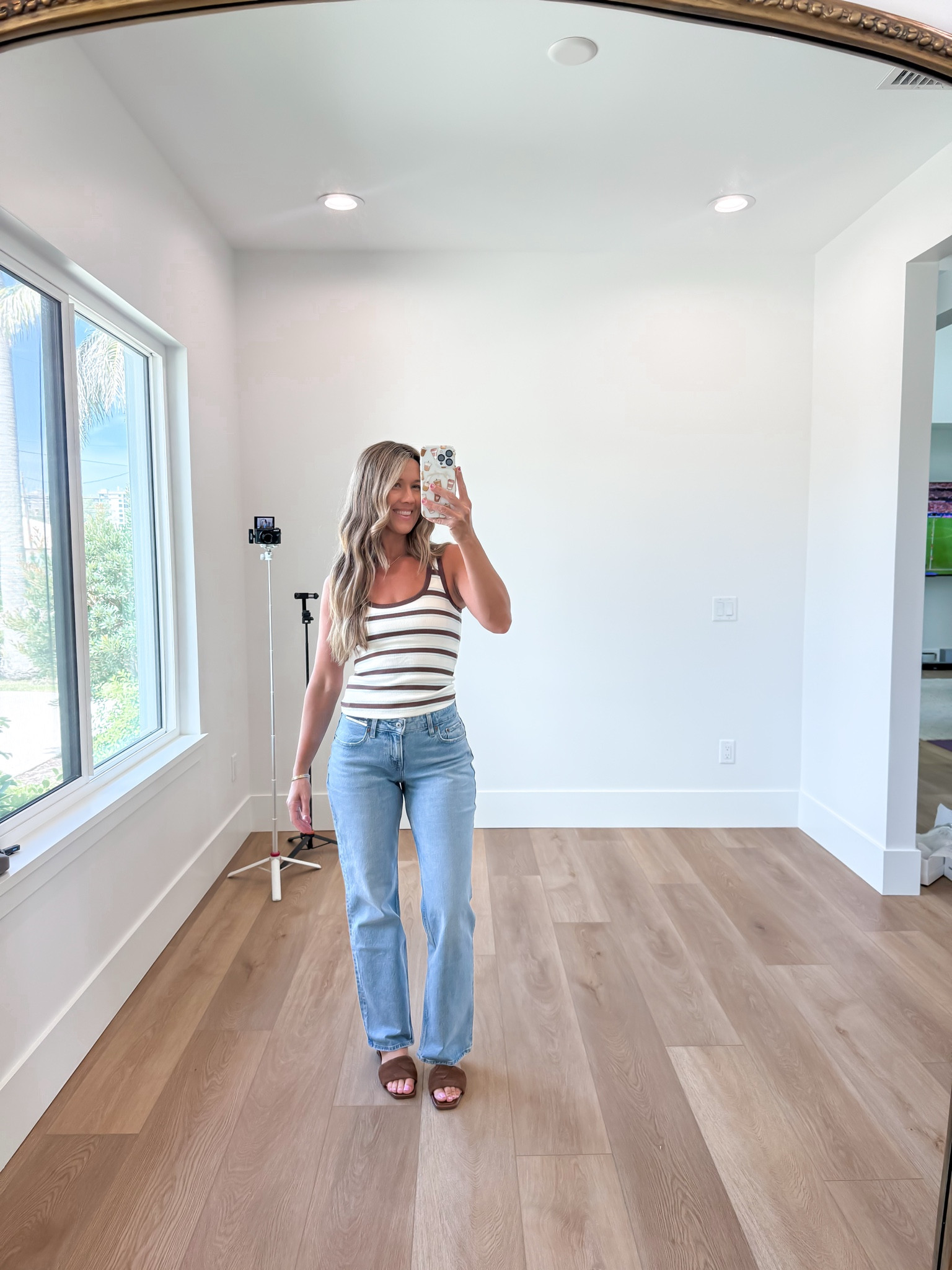 Styling my new pieces from @abercrombie 
Tank has a built in shelf bra and removable cups! Small
Actually obsessed with these low rise jeans! I have 3 washes now 25

#LTKOver40 #LTKSeasonal #LTKstorytime