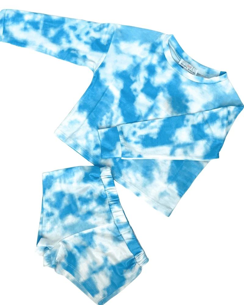 Pearl Two Piece Leisure Set - Tie dye sky | Bailey's Blossoms