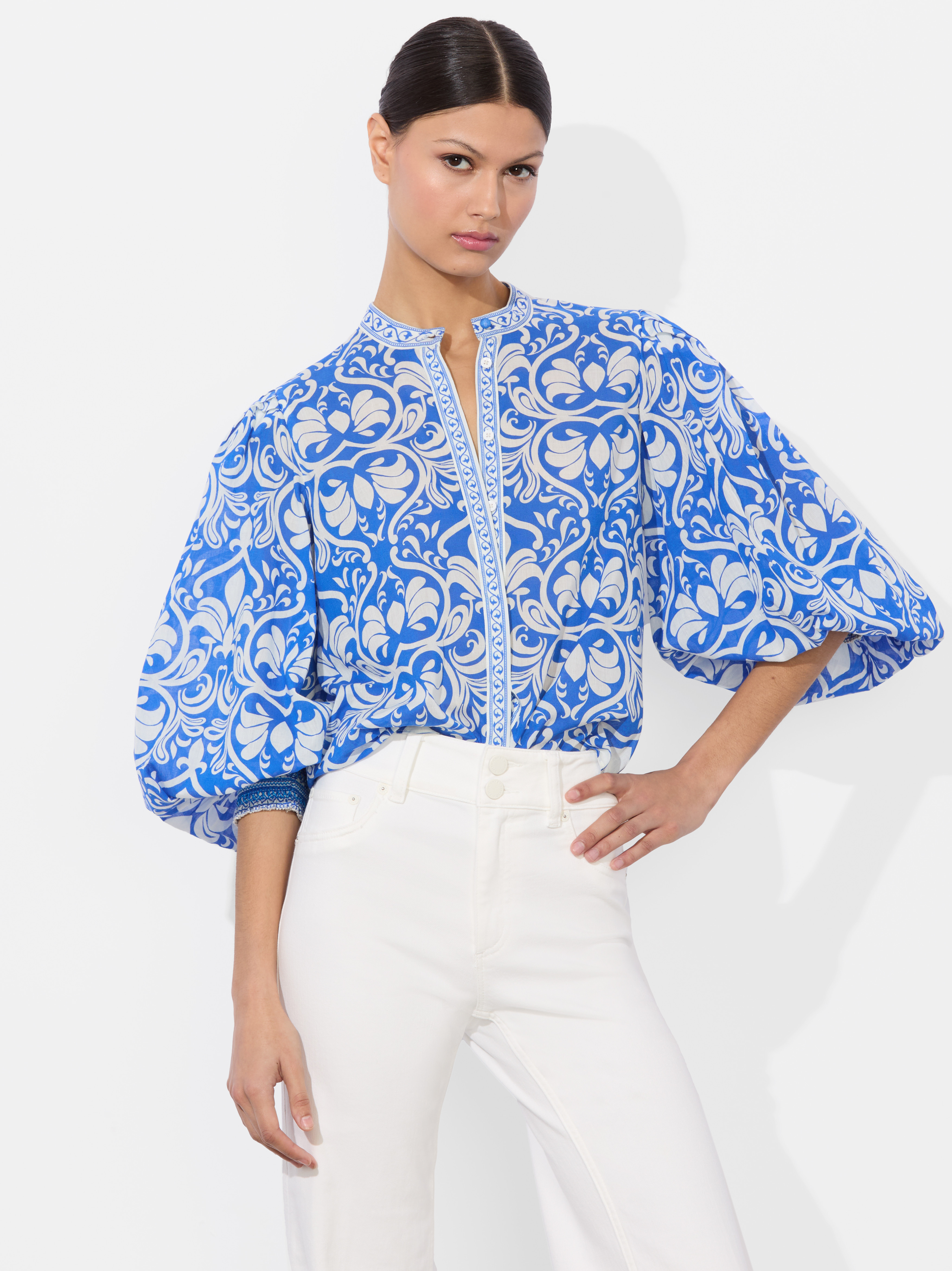alice + olivia APRIL PRINTED BLOUSE | Alice + Olivia