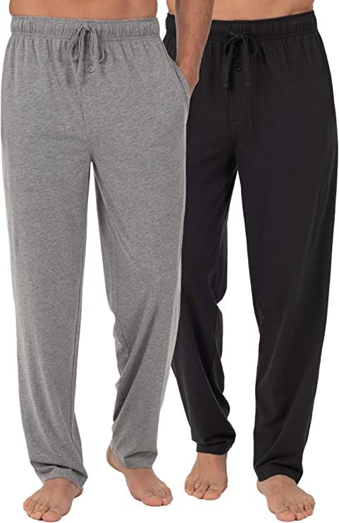 Fruit of the Loom Men's Extended Sizes Jersey Knit Sleep Pant (1 & 2 Packs) | Amazon (US)