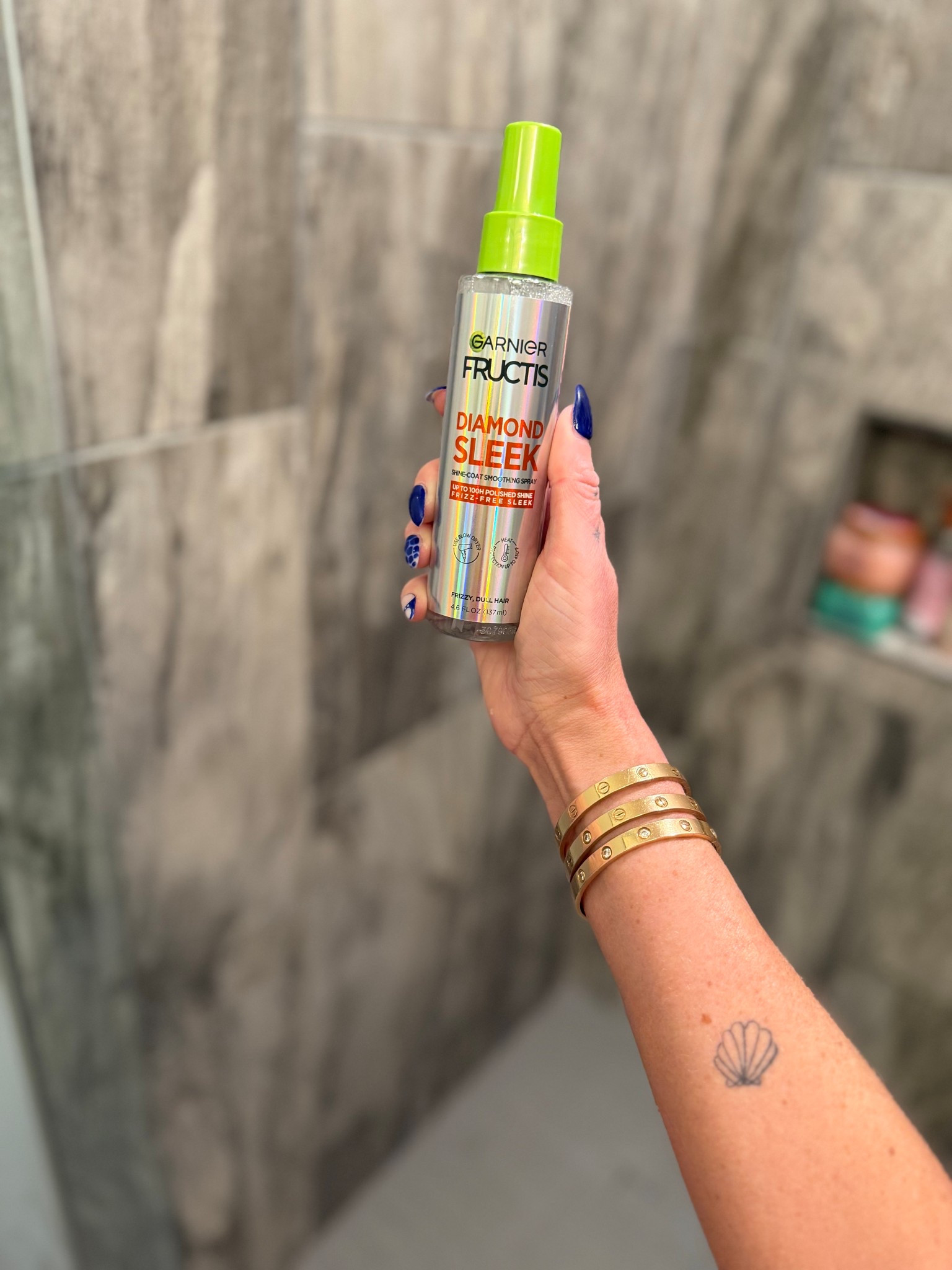 NEW Diamond Sleek from Garnier! Available at target 
Frizz free shiny hair for spring 
Drugstore hair care 