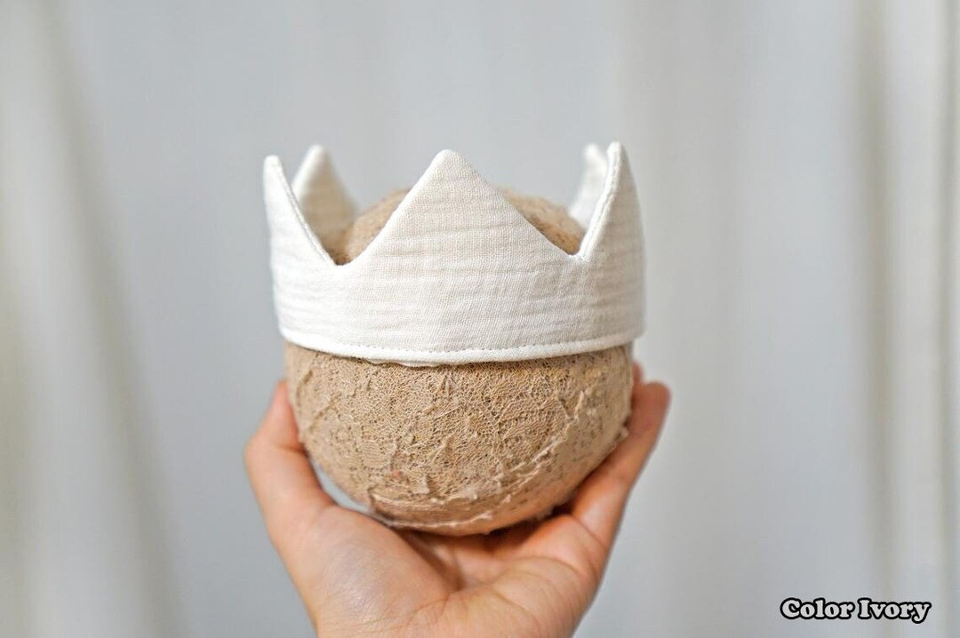 White Newborn CROWN for Photography Photo Props Prop muslin - Etsy | Etsy (US)