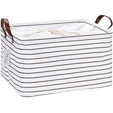 Hinwo 31L Large Storage Bins, Closet Organizers and Storage, Shelf Baskets, Foldable Clothes Stor... | Amazon (US)