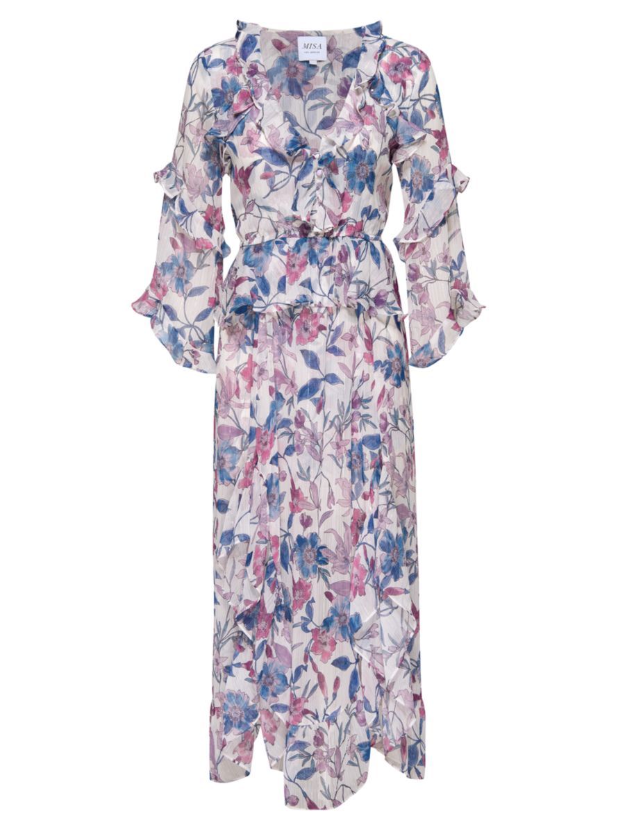 Karina Floral Printed Ruffle Dress | Saks Fifth Avenue
