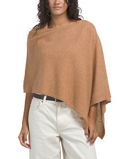 Cashmere Pointed Topper Poncho | Marshalls