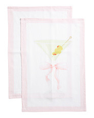2pk Martini Bow Tea Towels | Kitchen & Dining Room | Marshalls | Marshalls