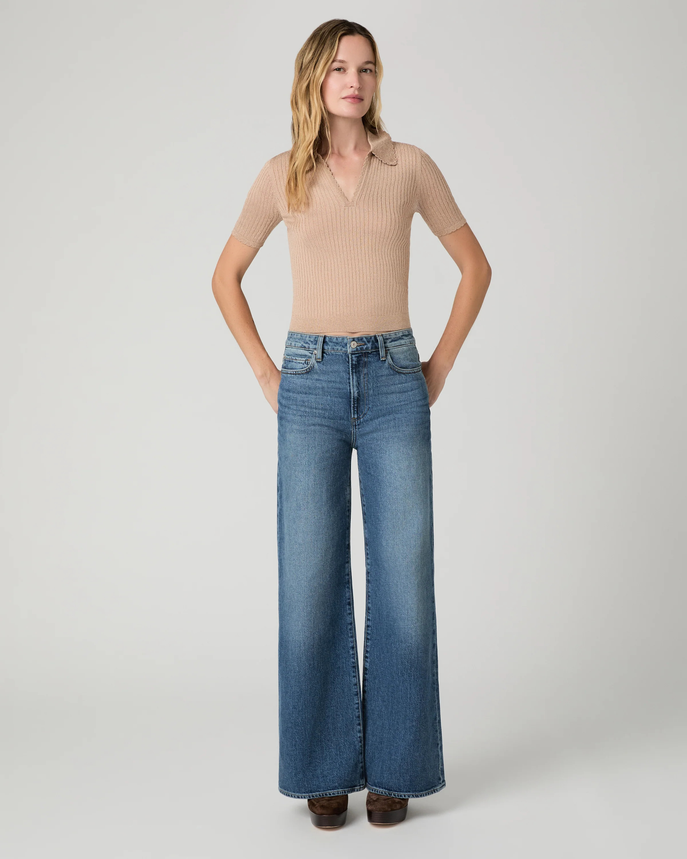 Frances 32 Inch Wide Leg Jean - Serata | Paige