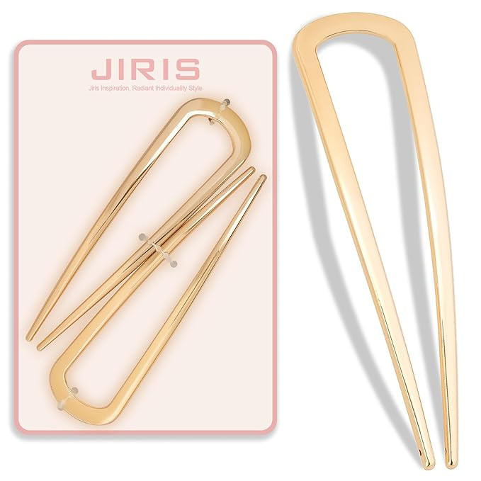 2PCS 4.2Inch French Hair Pins U-Shaped Pins for Women and Girls Fashion Metal Hair Pin French Twi... | Amazon (US)