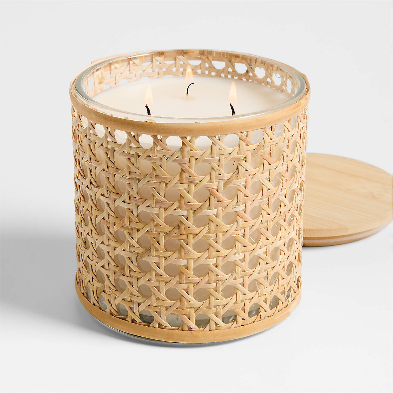 Grafton 3-Wick Indoor/Outdoor Bug Repellent Scented Candle | Crate & Barrel | Crate & Barrel