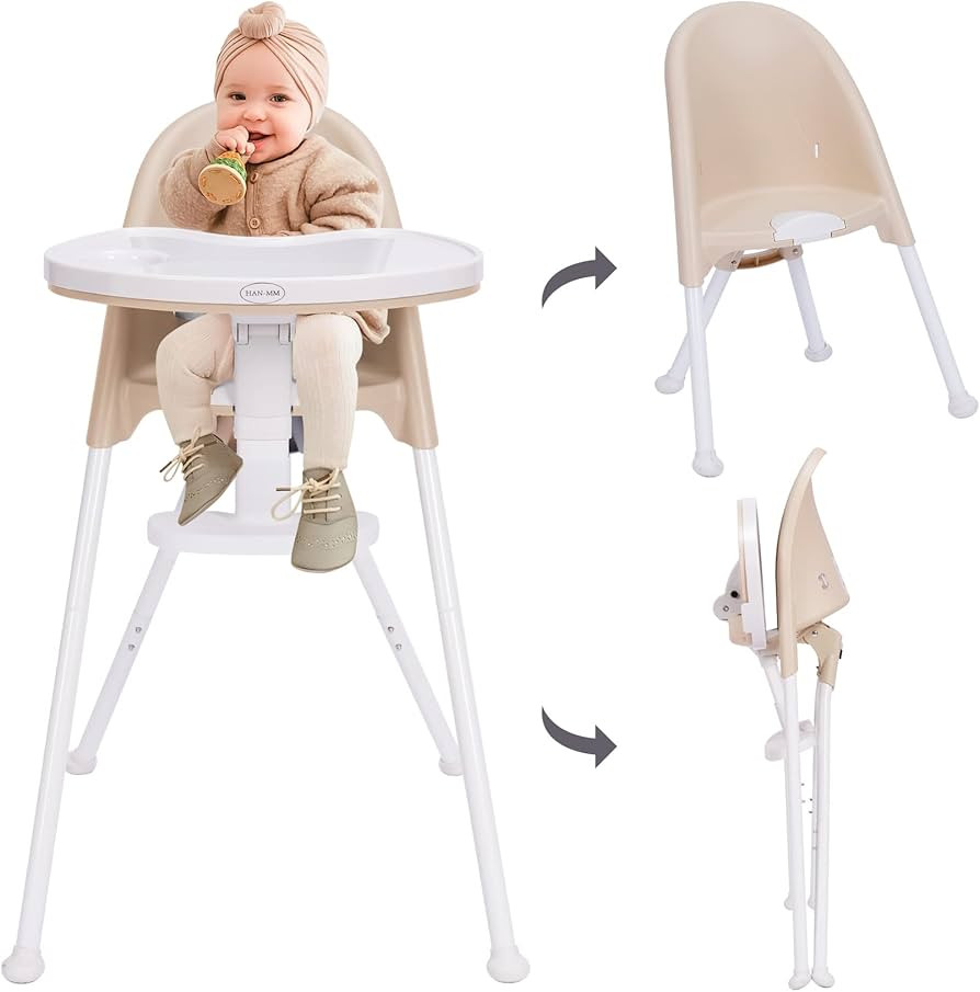 HAN-MM High Chair Folding,One Click fold,Save Space, Detachable Double Tray, Infant Chair, Car Tr... | Amazon (US)
