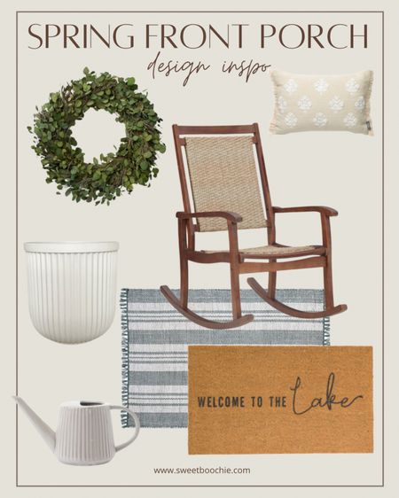 Spring porch design inspo. Love this rocking chair from Walmart! 

Walmart finds, Marshall’s, McGee&Co, outdoor furniture, outdoor pillow, outdoor rugs, outdoor planter, spring wreath, outdoor living 

#LTKFind #LTKSeasonal #LTKhome
