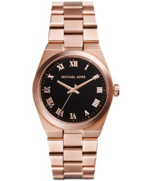 Michael Kors Women's Channing Rose Gold-Tone Stainless Steel Bracelet Watch 38mm MK5937 | Macys (US)
