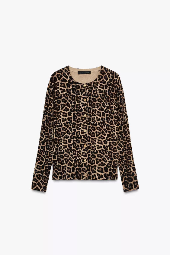ANIMAL PRINT CARDIGAN | Zara US