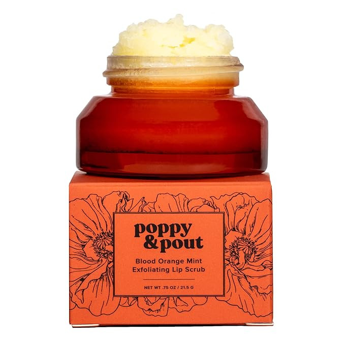 Poppy & Pout 100% Natural Lip Scrub, Exfoliating Lip Treatment, In Hand-filled Recyclable Glass J... | Amazon (US)