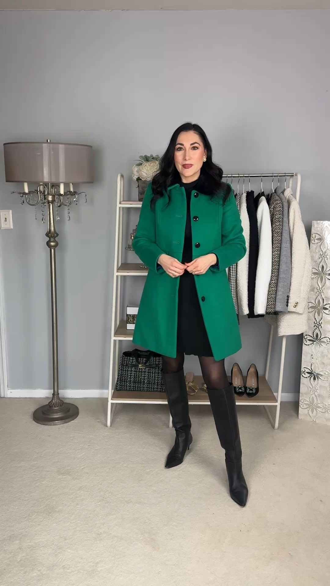 My winter outfit of the day 💚🖤

Green coat 
Black sweater dress 
Black tights 
Black knee high boots 

Classy outfit 
Brunch outfit 
Holiday outfit 

#LTKSeasonal #LTKootd #LTKHoliday