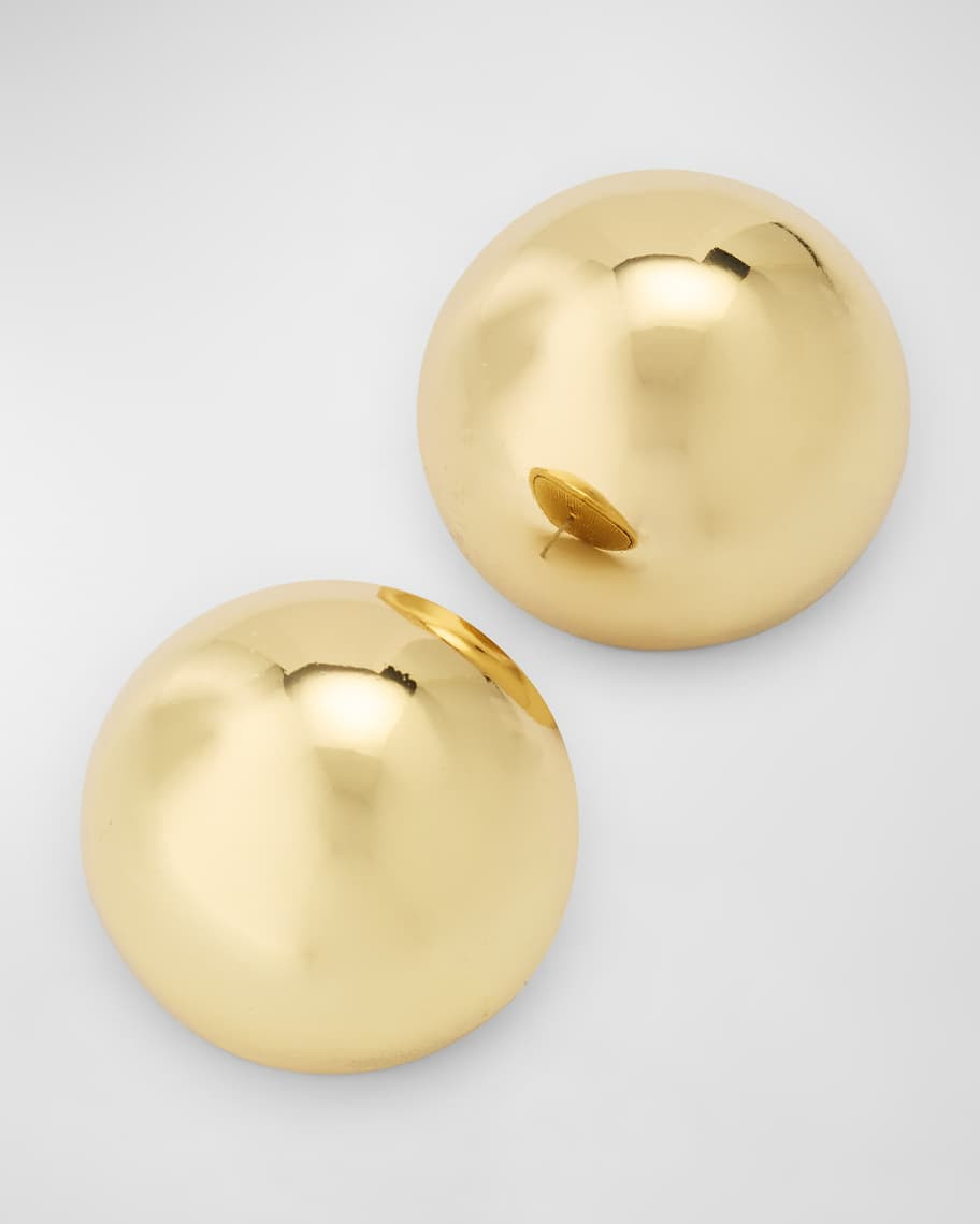 BaubleBar Elizabeth Round Gold-Plated Earrings | Neiman Marcus