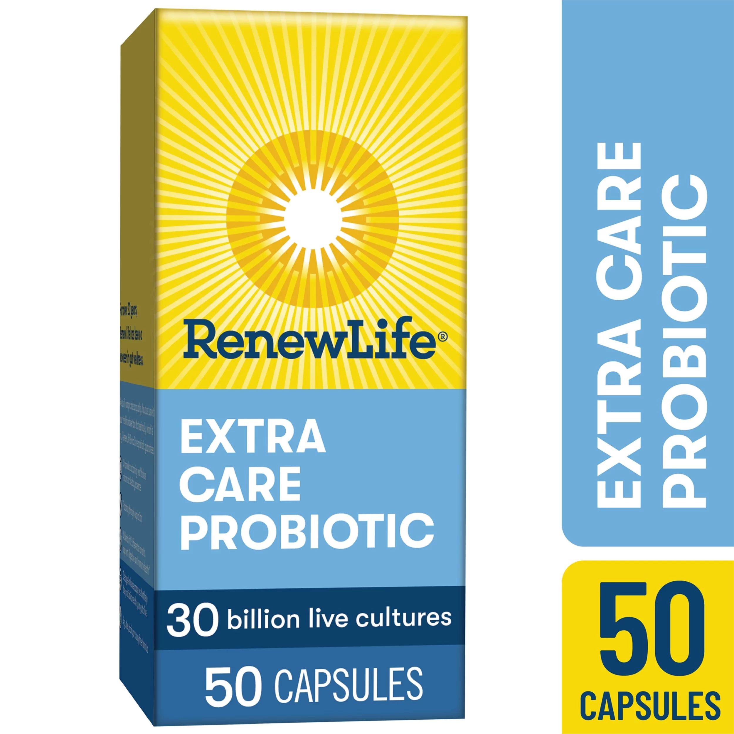 Renew Life Ultimate Flora Adult Extra Care Probiotic, 30 Billion CFU, 50 Capsules - Walmart.com | Walmart (US)