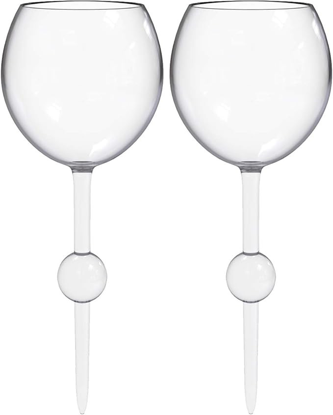 The Beach Glass - TWO PACK Original Floating Wine Glass - Acrylic and Shatterproof Beer, Cocktail... | Amazon (US)