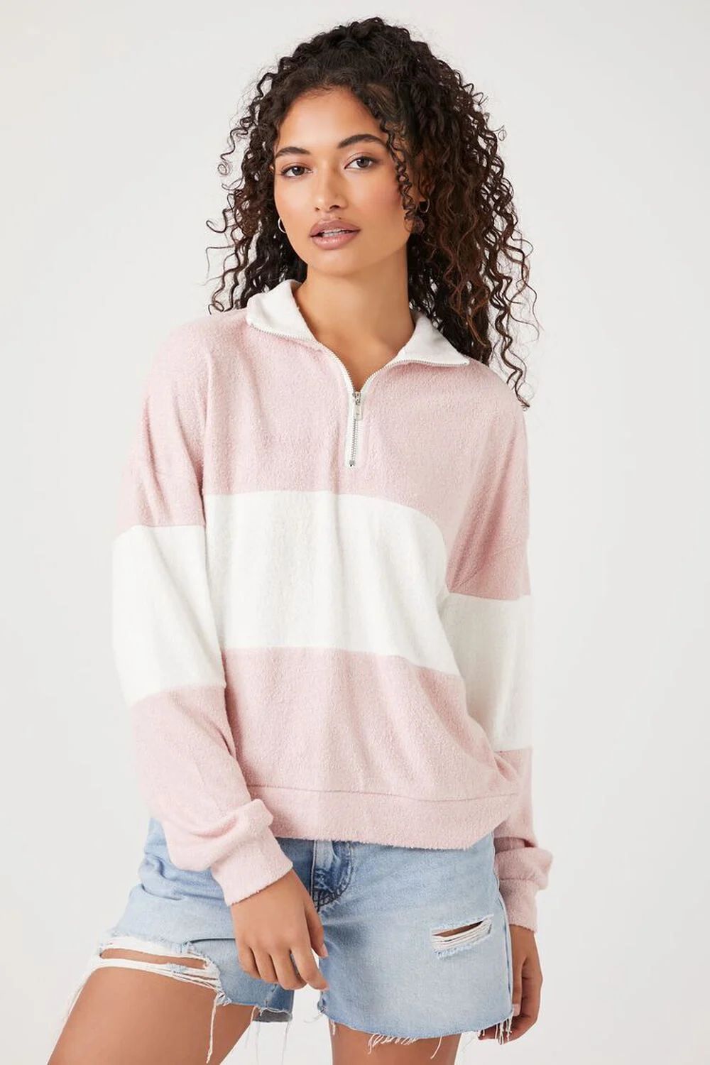 Striped Half-Zip Pullover | Forever 21 (US)
